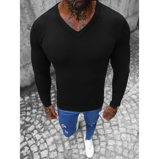 Vīriešu melns džemperis Gozil Džemperi