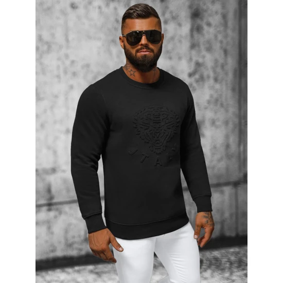 Vīriešu melns džemperis Itālija