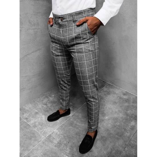 Akcija: tumši pelēkas klasiskās bikses Voel DJ/5522