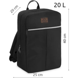 Melna Nanor ceļojumu lidmašīnas mugursoma