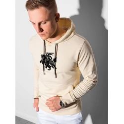 Baltos spalvos džemperis su gobtuvu "Vytis"