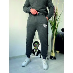 Tumši pelēks vīriešu sporta komplekts ar kapuci Vytis