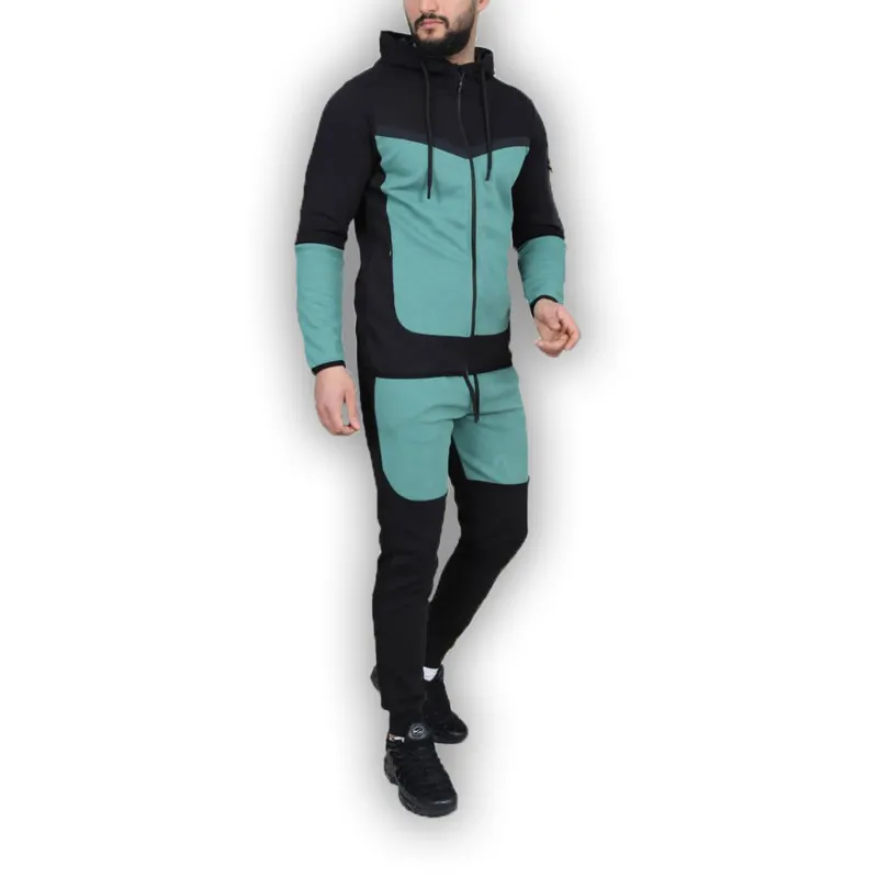 Vīriešu treniņtērps melns - piparmētra Rener PK3006 Premium