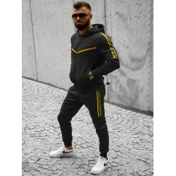 Vīriešu sporta kostīms Ronex melnā krāsā