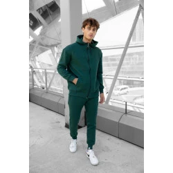 Vīriešu zaļš komplekts ar kapuci Zipos