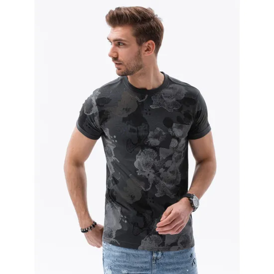 Dark grey men's shirt Komel V6 S1377