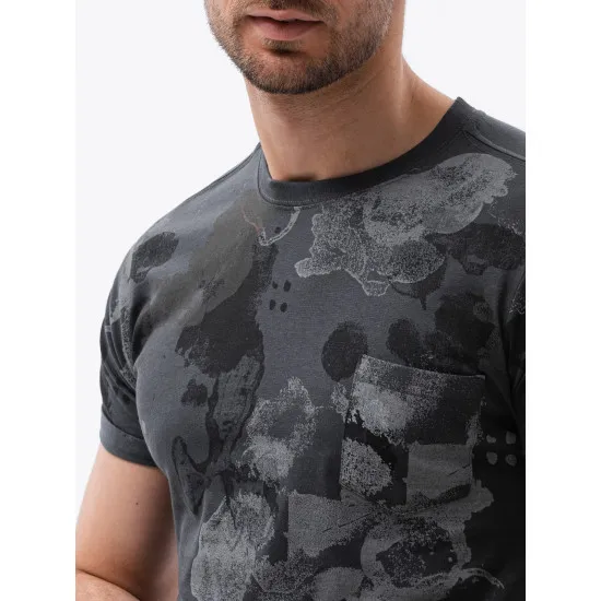 Dark grey men's shirt Komel V6 S1377