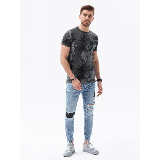 Dark grey men's shirt Komel V6 S1377