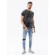 Dark grey men's shirt Komel V6 S1377