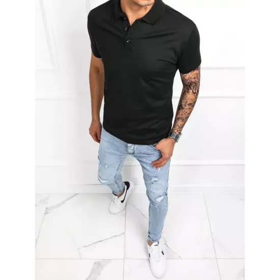 Vīriešu melns polo krekls Palom PX0512