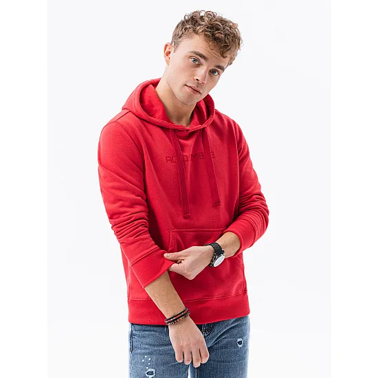 Sarkans vīriešu džemperis Lutol B1351