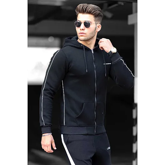 Vīriešu melns džemperis Mady PK4741 Premium