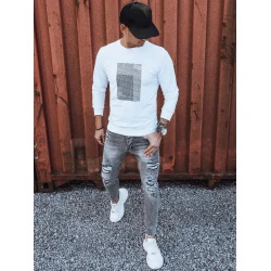 Balts vīriešu džemperis Sovel