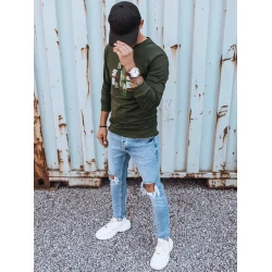 Haki krāsas vīriešu džemperis Livol