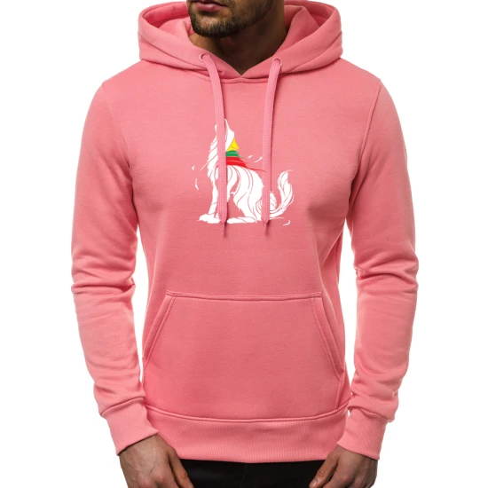 Tumši rozā vīriešu kapuci Vilkas JS/2009