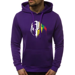 Violets vīriešu džemperis ar kapuci Riteris