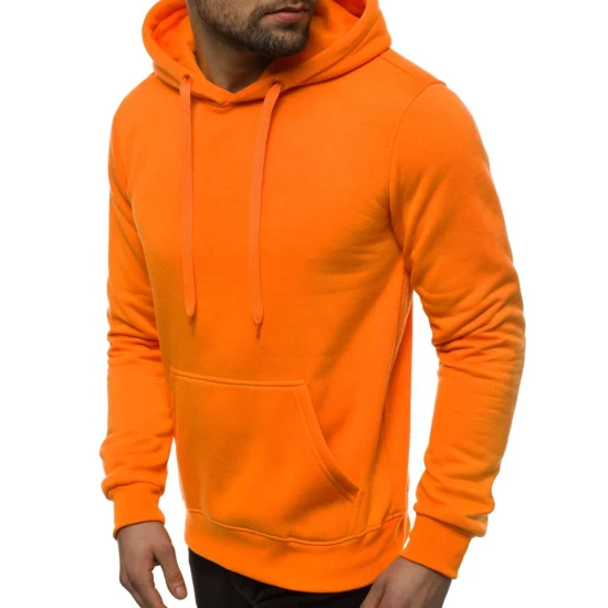 Oranžs vīriešu džemperis ar kapuci no Buvoli JS/2009