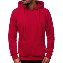 Sarkans vīriešu džemperis ar kapuci Buvoli