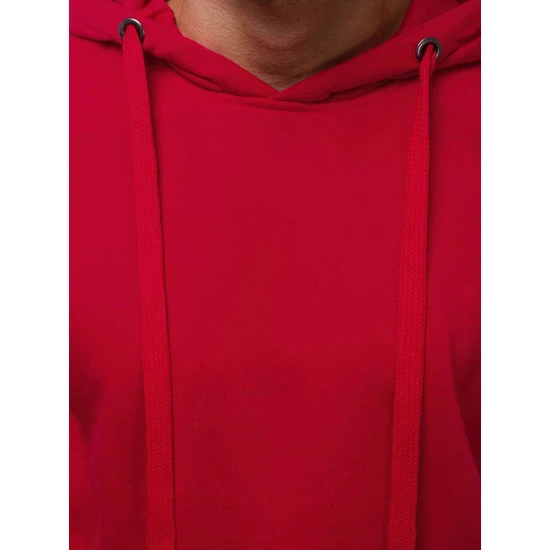 Sarkans vīriešu džemperis ar kapuci Buvoli JS/2009