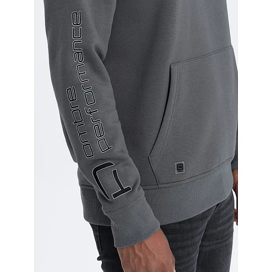 Tummanharmaa hupullinen pusero Vona V2 OM-SSNZ-22FW-014