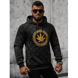 Vīriešu melns džemperis Monat