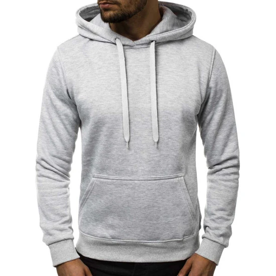 Vīriešu pelēks džemperis ar kapuci Buvoli JS/2009
