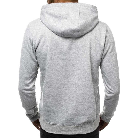 Vīriešu pelēks džemperis ar kapuci Buvoli JS/2009