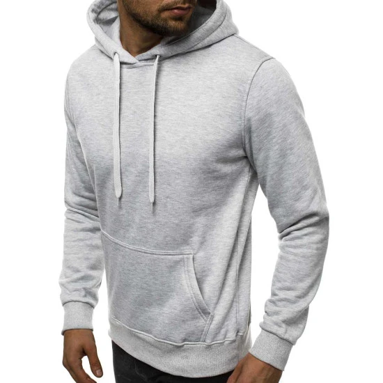 Vīriešu pelēks džemperis ar kapuci Buvoli JS/2009