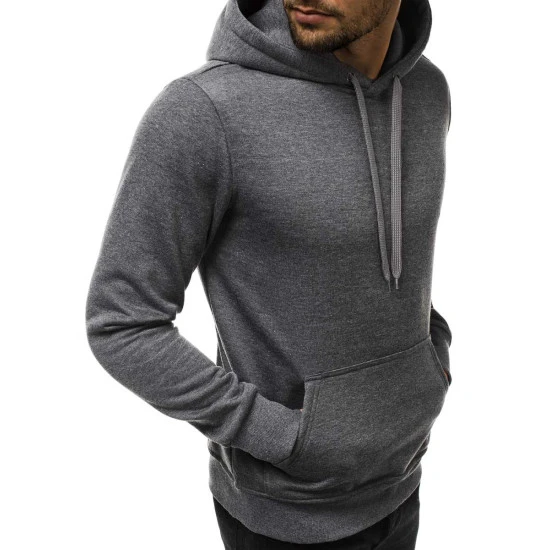 Vīriešu tumši pelēks džemperis ar kapuci Buvoli JS/2009