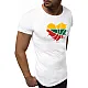 White mens T-shirt Heart JS/712005