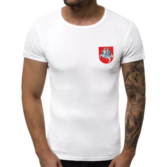 Balts vīriešu T-krekls Ģerbonis JS/712005