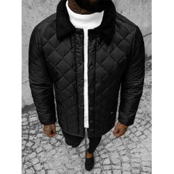 Vīriešu melna stepēta jaka Boris