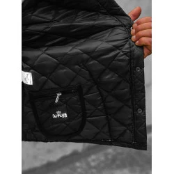 Vīriešu melna stepēta jaka Boris