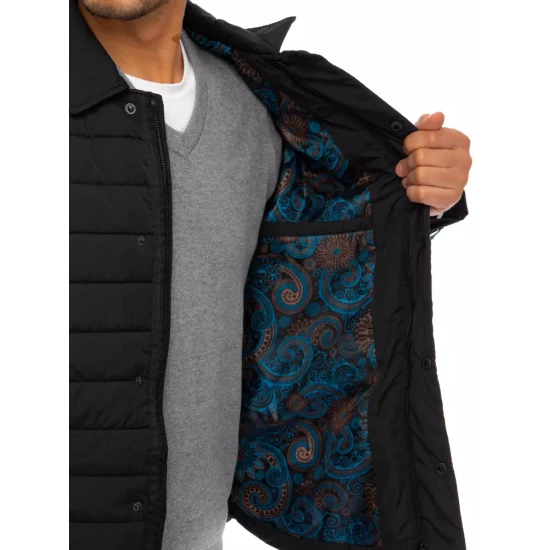 Vīriešu stepēta melna jaka Farrel TX3901