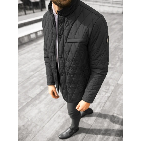 Vīriešu stepēta melna jaka Midon JS/22M111/1