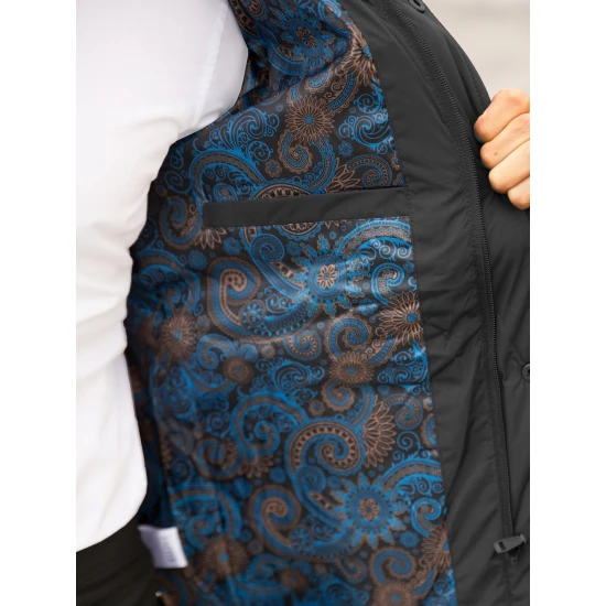 Vīriešu stepēta melna jaka Midon JS/22M111/1