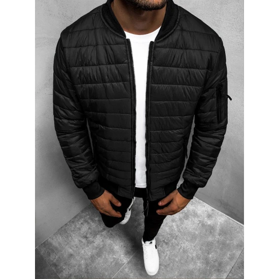 Vīriešu stepēta melna jaka Minti JS/MY02Z