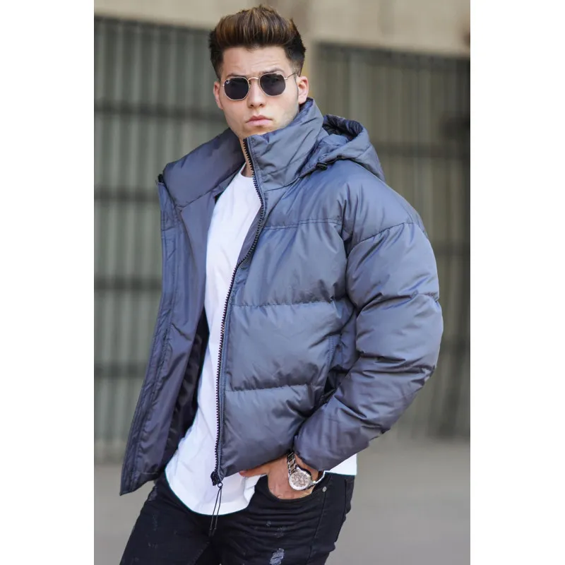 Pelēka vīriešu jaka ar kapuci Jack PK5130 Premium