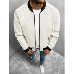 Vīriešu balta vīriešu jaka Monol