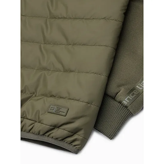 Khaki jaka ar kapuci vīriešiem Okar C601 Premium