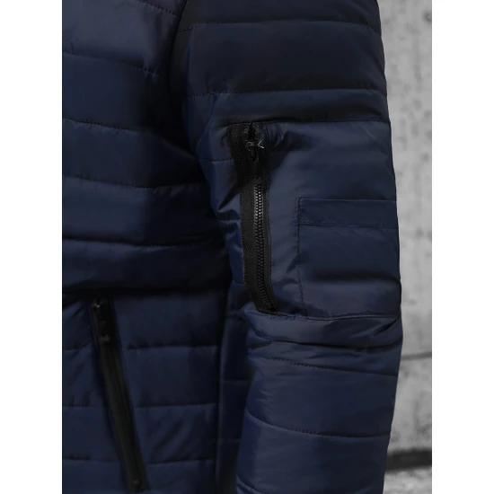 Kidol tumši zila vīriešu jaka ar kapuci Rudens/Pavasaris