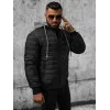 Kidol melna vīriešu jaka ar kapuci JS/8M985/392