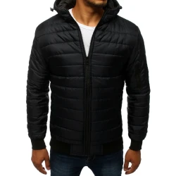 Vīriešu pavasara-rudens jaka melnā krāsā Nosal