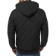 Vīriešu melna jaka ar kapuci Ogmina Rudens/Pavasaris