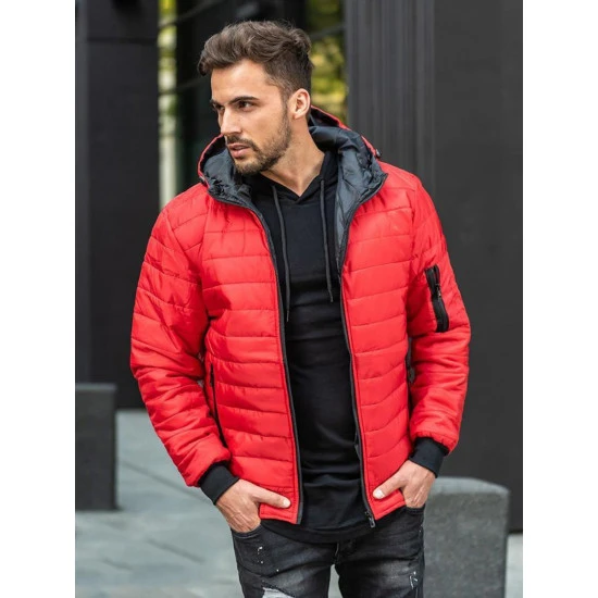 Vīriešu pavasara-rudens jaka sarkanā krāsā Nosal JS/MY13