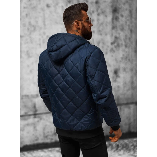 Vīriešu tumši zila jaka ar kapuci Ogmina JS/MY21