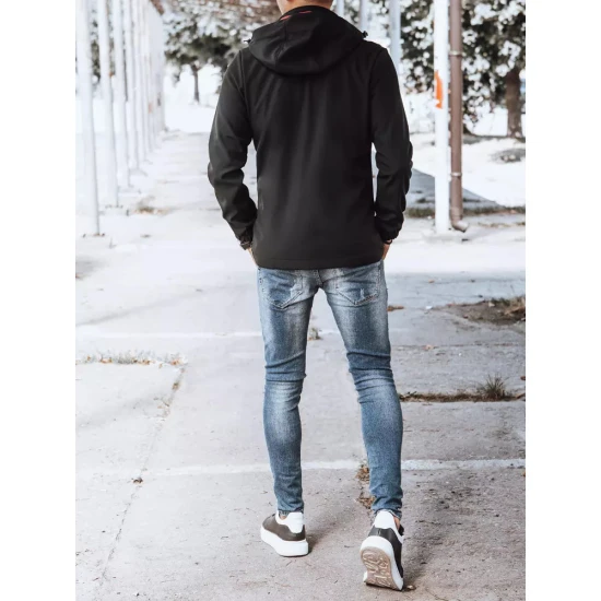 Vīriešu melna jaka ar sarkanām detaļām Arot TX4173