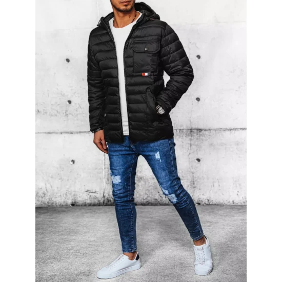 Vīriešu melna jaka Gobar TX4399