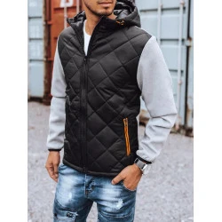 Pelēka vīriešu jaka ar kapuci Nomad