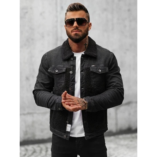 Melna džinsa jaka Biok NB/MJ533N